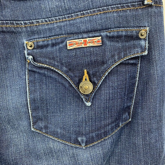 Hudson Collin Flap Skinny Jeans Size 28 Dark Wash Low Rise Zip Fly Soft Denim - Picture 6 of 10